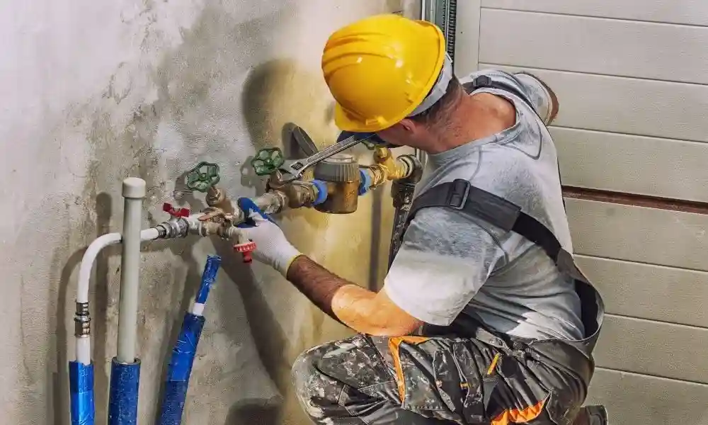 plumber repairing pipes