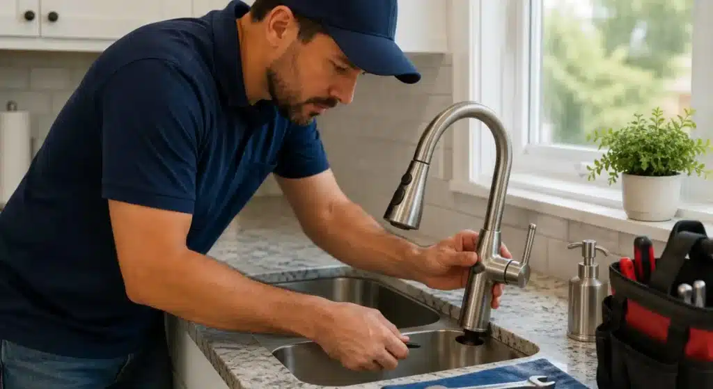 Professional plumbing fixture installation in Redwood City